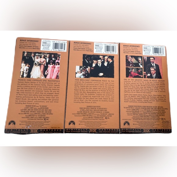 The Godfather Collection VHS 1, 2, 3 in Box  VHS / Classic 6 Tapes with Box - Picture 4 of 7